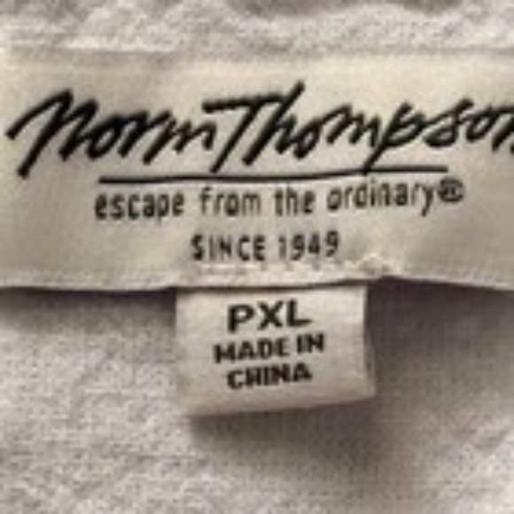 Norm Thompson, Ivory Linen/Cotton Gold Embroidered Tunic Size PXL - Picture 3 of 8